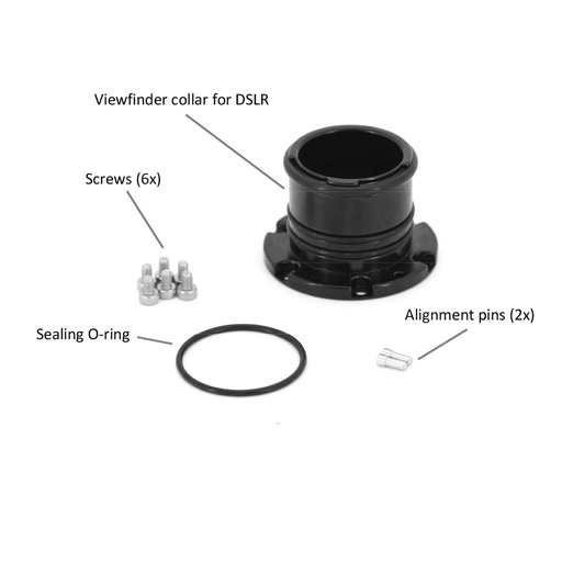 [90156] Nauticam Viewfinder Collar Adaptor for 32204 (from A153408) and 32205 (from A153664) to Use on DSLR housing